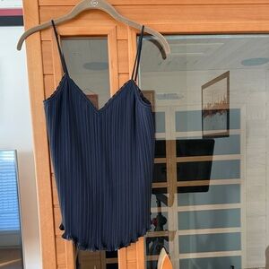 Rebecca Taylor Navy Pleated Camisole